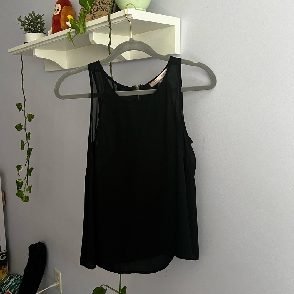 Black tank top